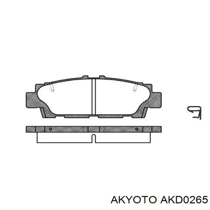 AKD0265 Akyoto pastillas de freno traseras