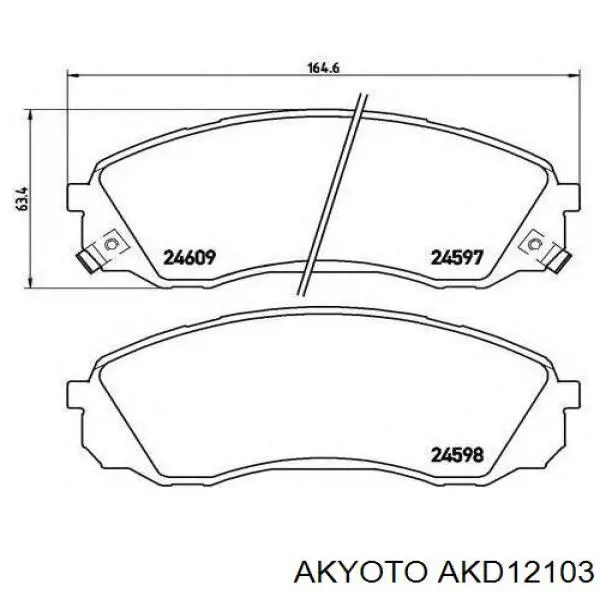 AKD-12103 Akyoto pastillas de freno delanteras