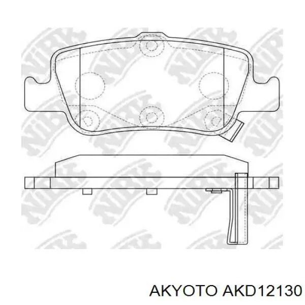 AKD12130 Akyoto pastillas de freno traseras