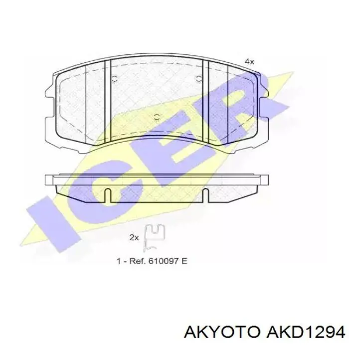 AKD1294 Akyoto pastillas de freno delanteras