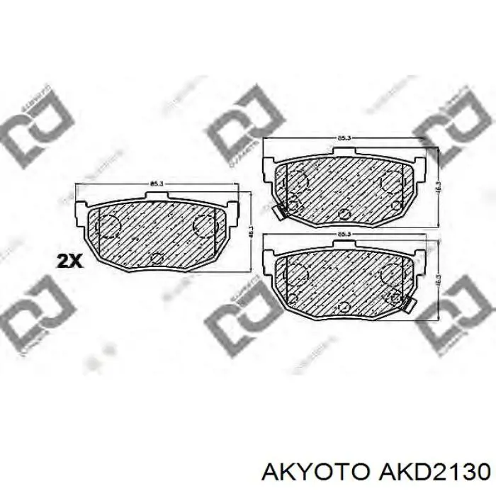 AKD2130 Akyoto pastillas de freno traseras