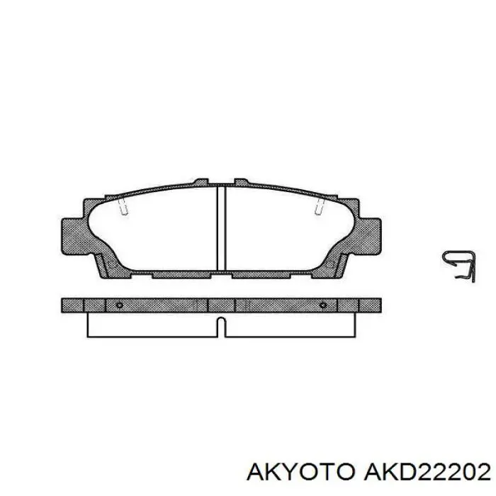 AKD22202 Akyoto pastillas de freno delanteras