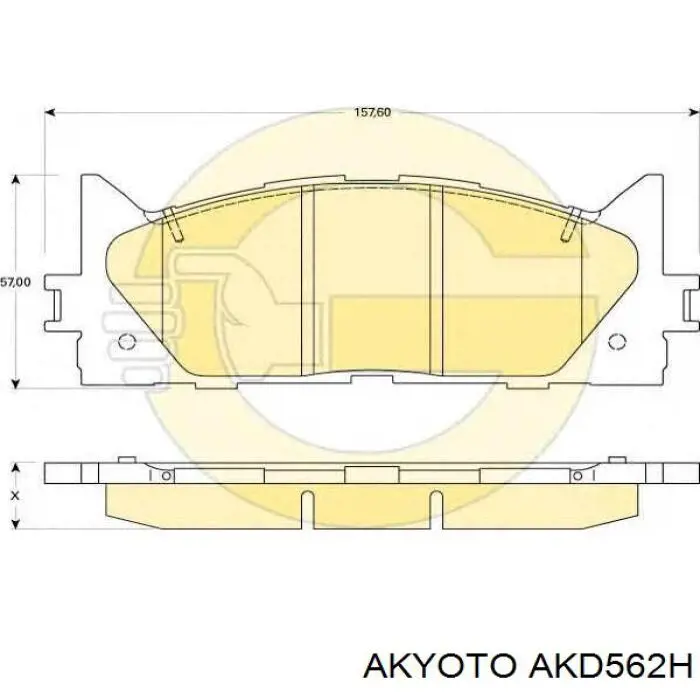 AKD562H Akyoto pastillas de freno delanteras