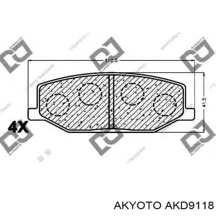 AKD9118 Akyoto pastillas de freno delanteras