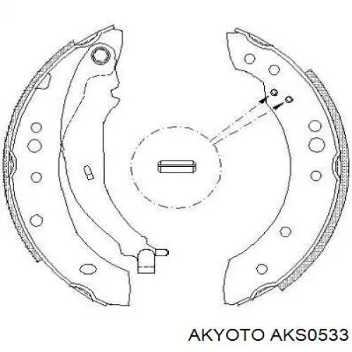 AKS0533 Akyoto zapatas de frenos de tambor traseras