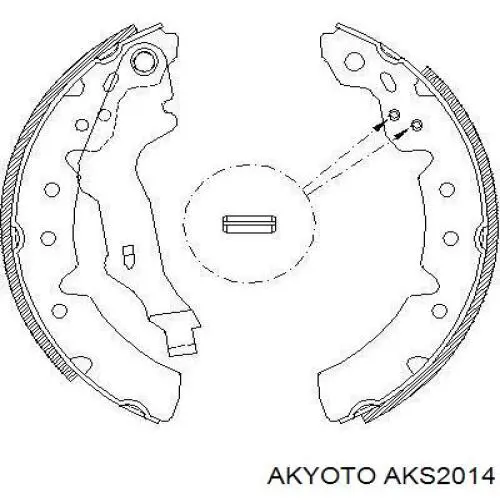 AKS2014 Akyoto zapatas de frenos de tambor traseras