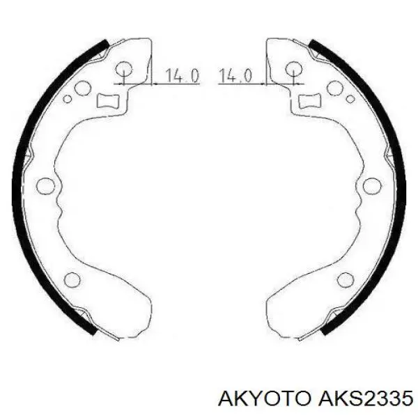 AKS-2335 Akyoto zapatas de frenos de tambor traseras