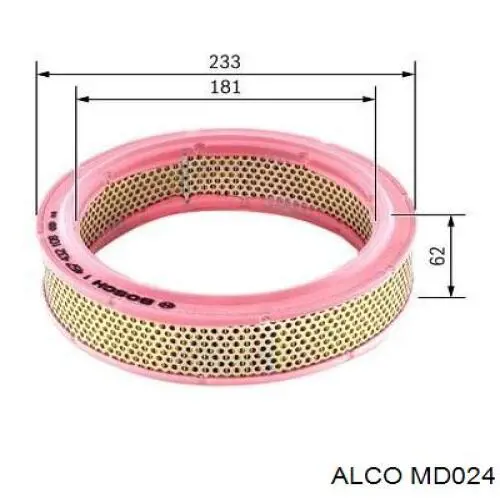 MD-024 Alco filtro de aire