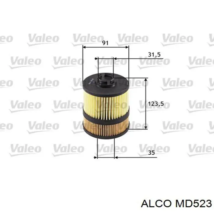 MD-523 Alco filtro de aceite