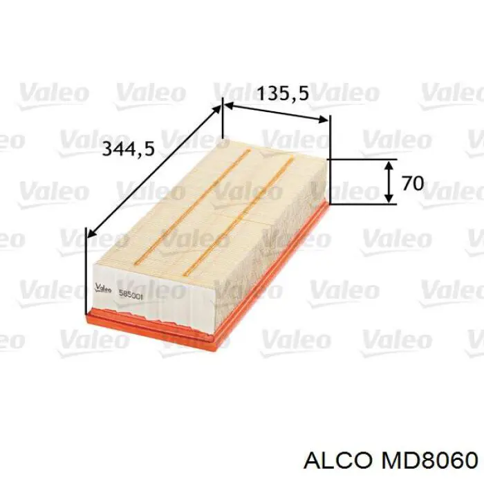 Filtro de aire Volkswagen Golf 5 1K1