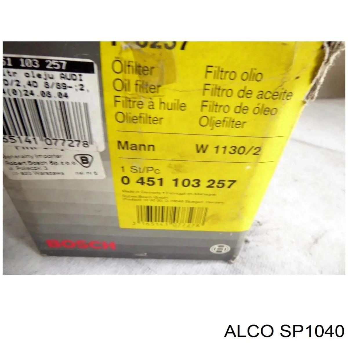 SP1040 Alco filtro de aceite