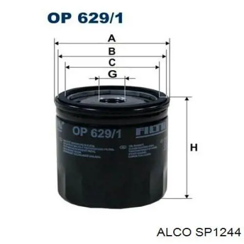 Filtro de aceite Seat Toledo 1 1L