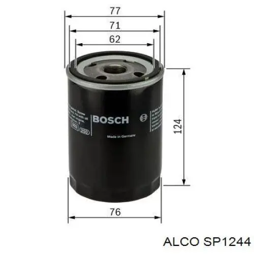 Filtro de aceite Seat Toledo 1 1L