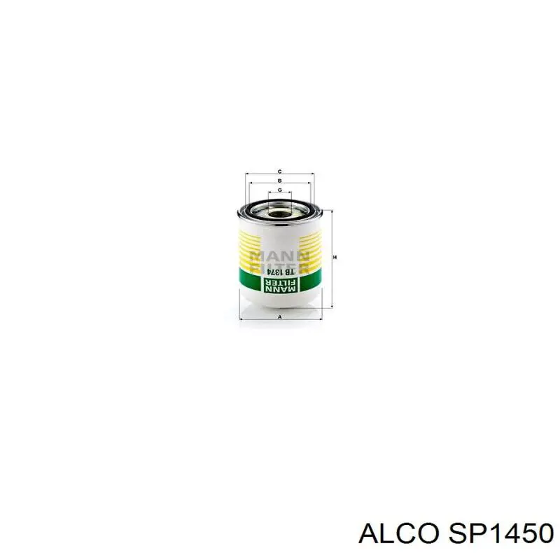 SP1450 Alco filtro de aceite