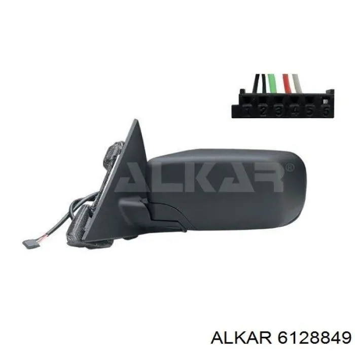 6128849 Alkar espejo retrovisor derecho