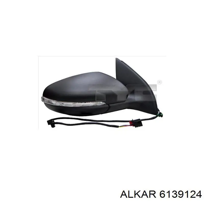 Espejo de retrovisor izquierdo 6139124 Alkar
