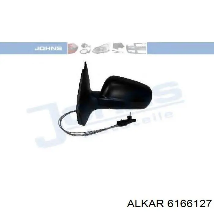 Espejo de retrovisor izquierdo 6166127 Alkar