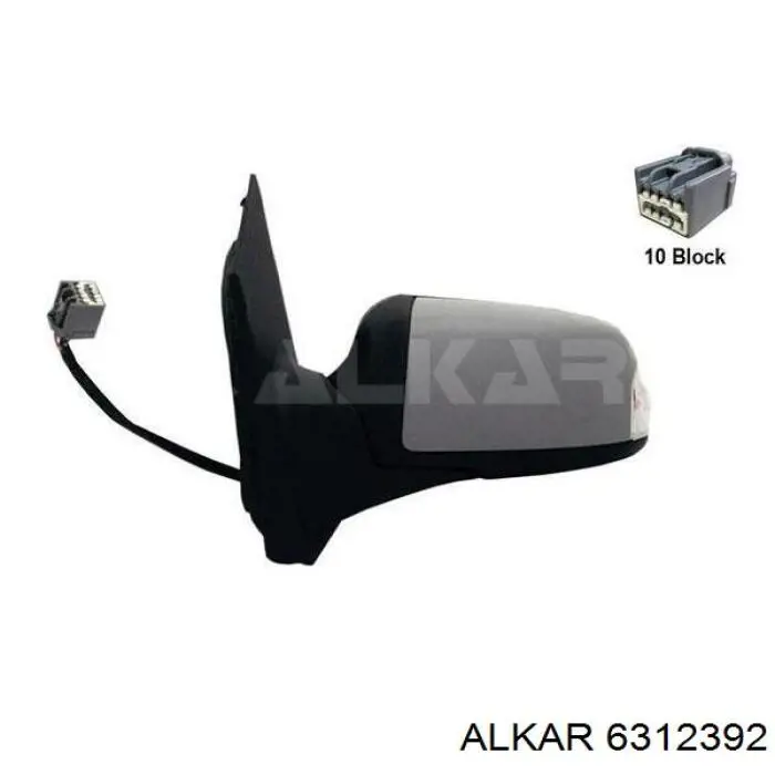 Cubierta de espejo retrovisor derecho Alkar 6312392