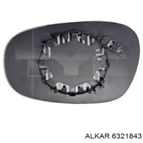 Espejo de retrovisor izquierdo 0627857U VAN Wezel