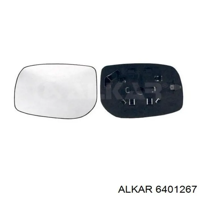 6401267 Alkar cristal de espejo retrovisor exterior izquierdo