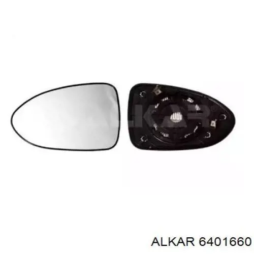 6401660 Alkar cristal de espejo retrovisor exterior derecho