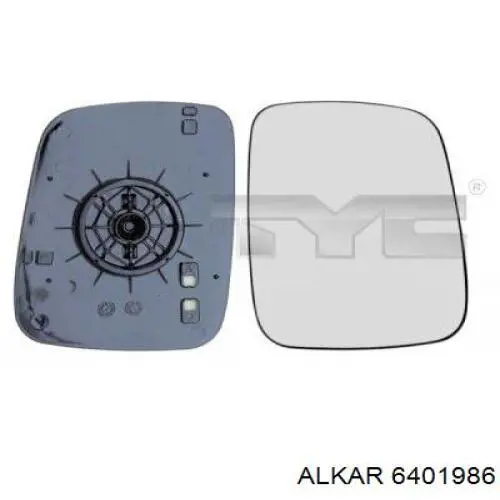 Cristal de espejo retrovisor exterior izquierdo 6401986 Alkar