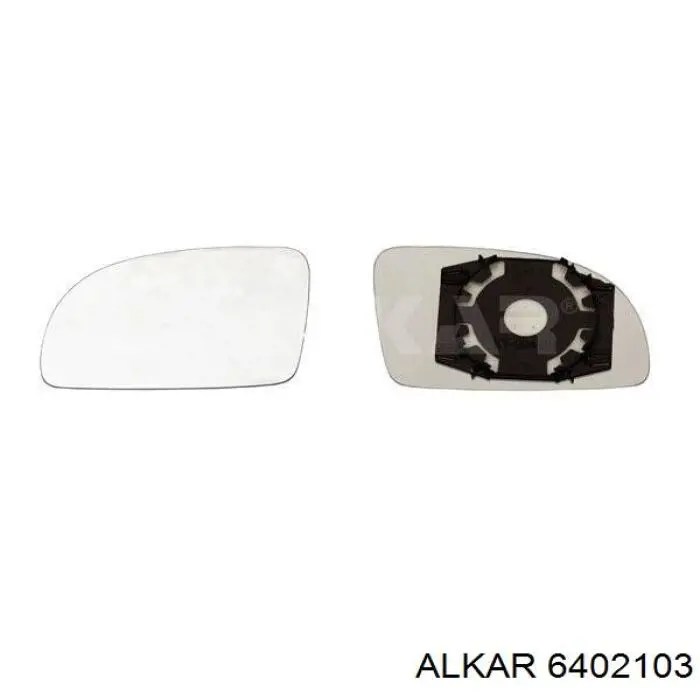 6402103 Alkar cristal de espejo retrovisor exterior derecho