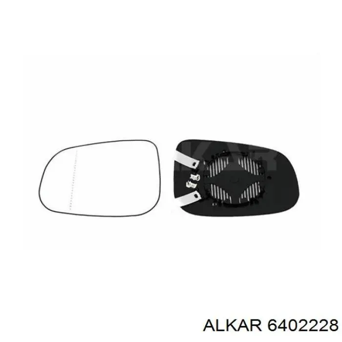 Cristal de espejo retrovisor derecho 6402228 Alkar