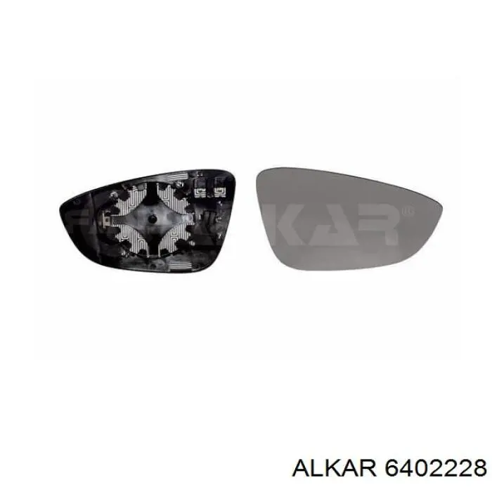 Cristal de retrovisor exterior derecho Polcar 6012551E