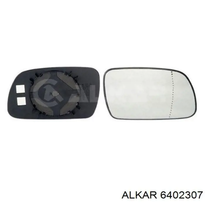 6402307 Alkar cristal de espejo retrovisor exterior derecho