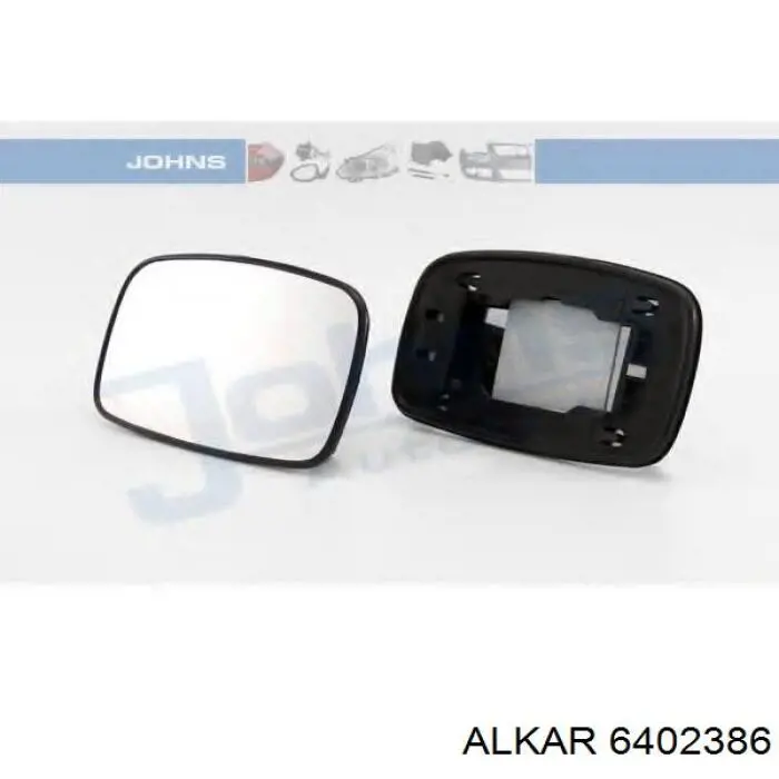 6402386 Alkar cristal de espejo retrovisor exterior derecho