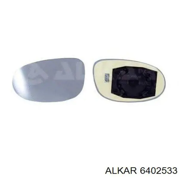6402533 Alkar cristal de espejo retrovisor exterior derecho