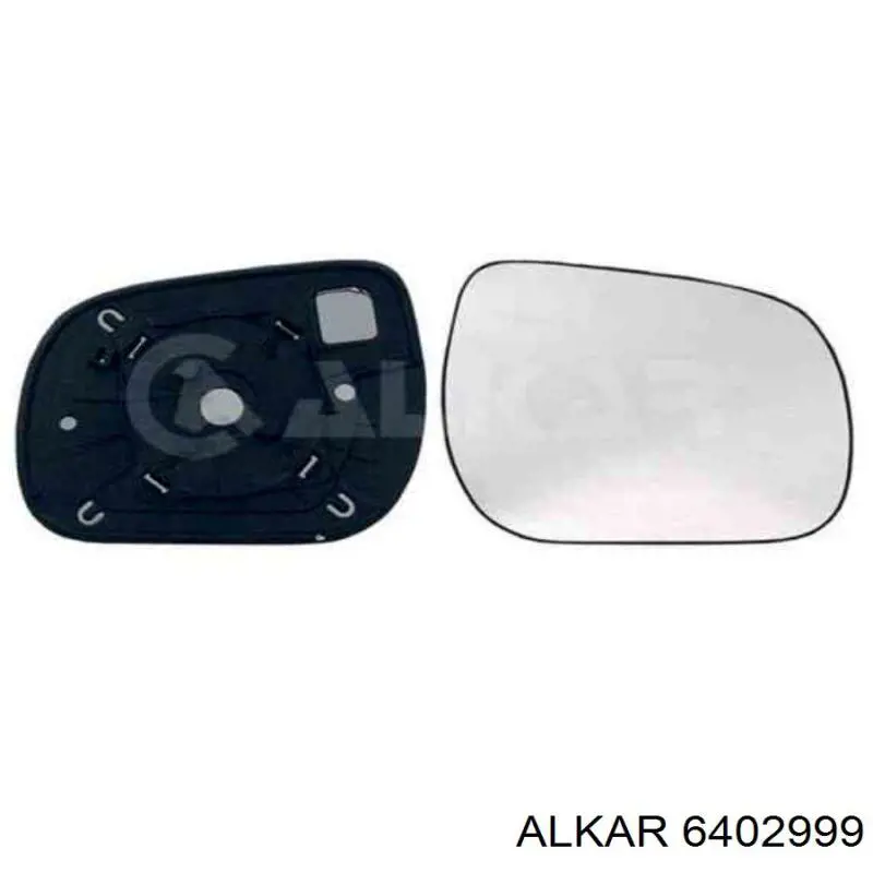6402999 Alkar cristal de espejo retrovisor exterior derecho