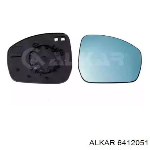 6412051 Alkar cristal de espejo retrovisor exterior derecho