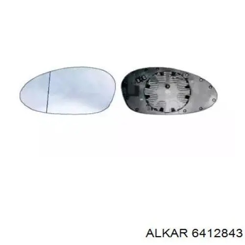 6412843 Alkar cristal de espejo retrovisor exterior derecho