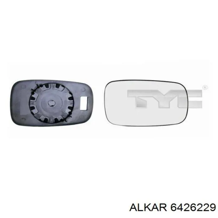 Cristal de espejo retrovisor derecho 6426229 Alkar