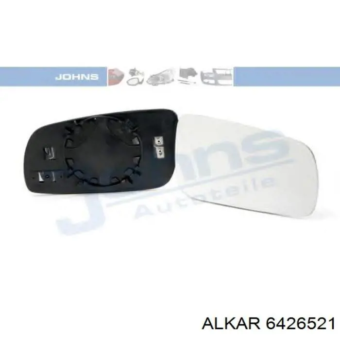 Cristal de espejo retrovisor derecho 6426521 Alkar