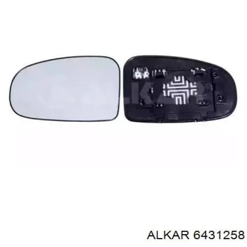 6431258 Alkar cristal de espejo retrovisor exterior izquierdo