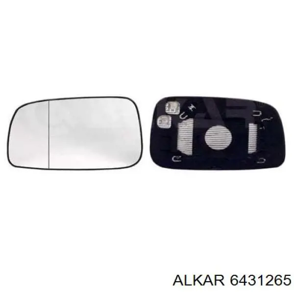 6431265 Alkar cristal de espejo retrovisor exterior izquierdo