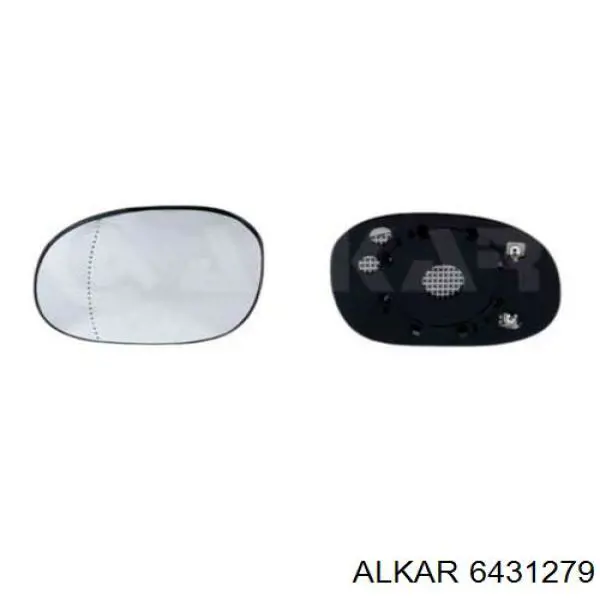 6431279 Alkar cristal de espejo retrovisor exterior izquierdo