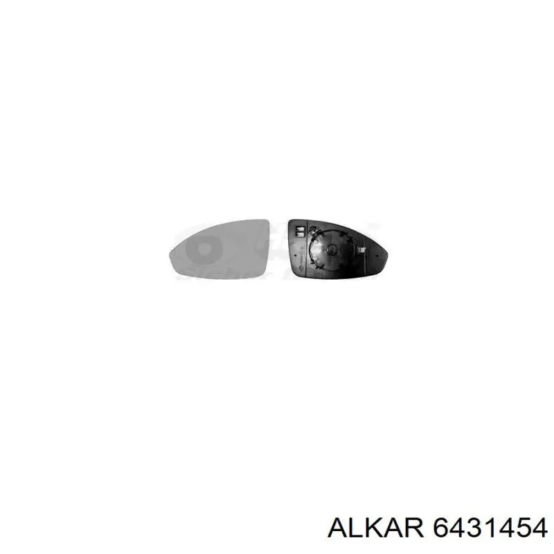 6431454 Alkar cristal de espejo retrovisor exterior izquierdo