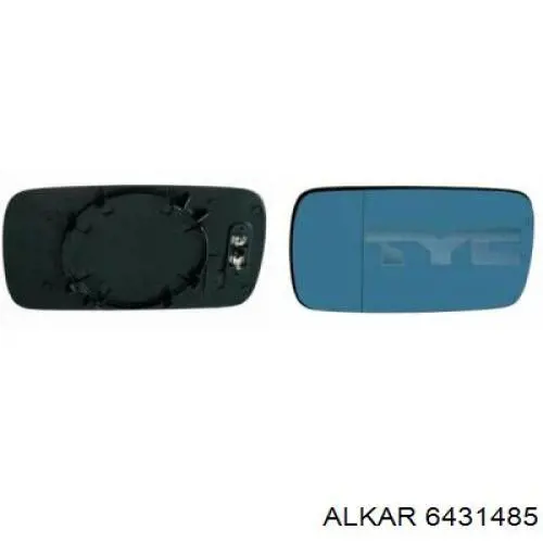 Cristal de espejo retrovisor exterior izquierdo 6431485 Alkar