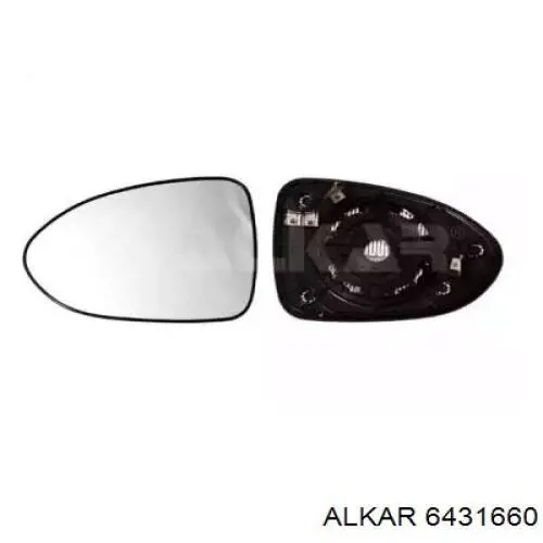 6431660 Alkar cristal de espejo retrovisor exterior izquierdo