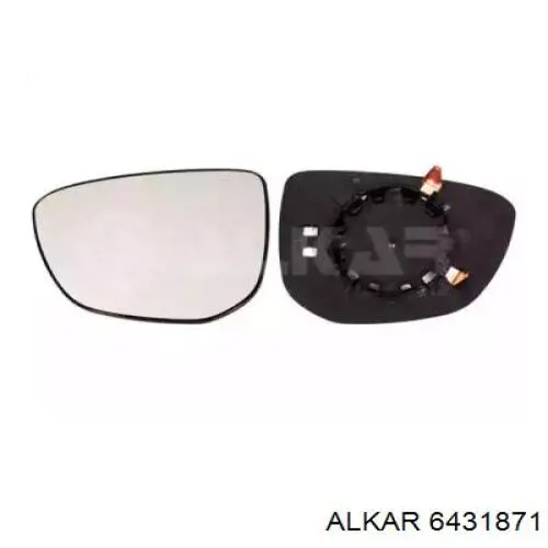 6431871 Alkar cristal de espejo retrovisor exterior izquierdo