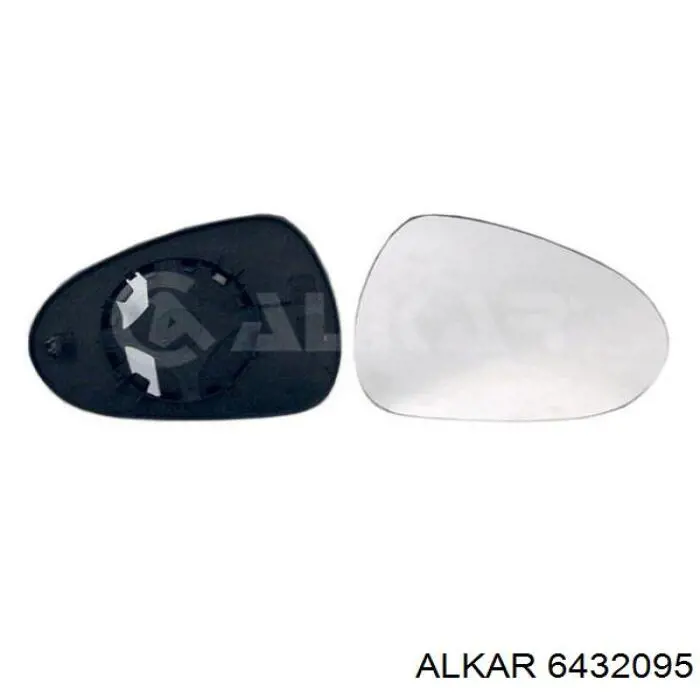 6432095 Alkar cristal de espejo retrovisor exterior derecho