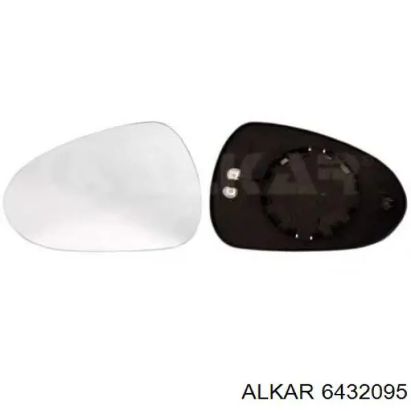 6432095 Alkar Cristal de espejo retrovisor derecho