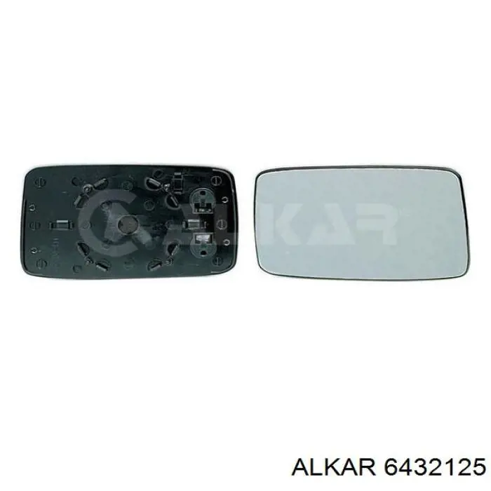6432125 Alkar cristal de espejo retrovisor exterior derecho