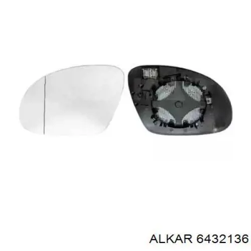 Cristal de espejo retrovisor derecho 6432136 Alkar