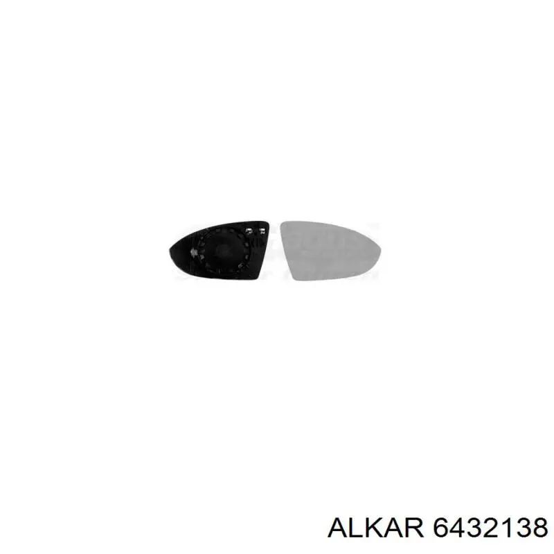 6432138 Alkar cristal de espejo retrovisor exterior derecho