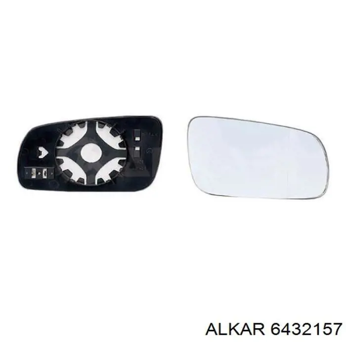 6432157 Alkar cristal de espejo retrovisor exterior derecho